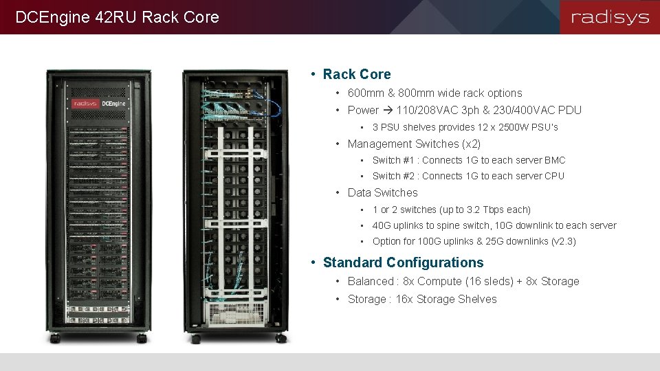 DCEngine 42 RU Rack Core • 600 mm & 800 mm wide rack options