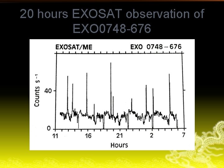 20 hours EXOSAT observation of EXO 0748 -676 
