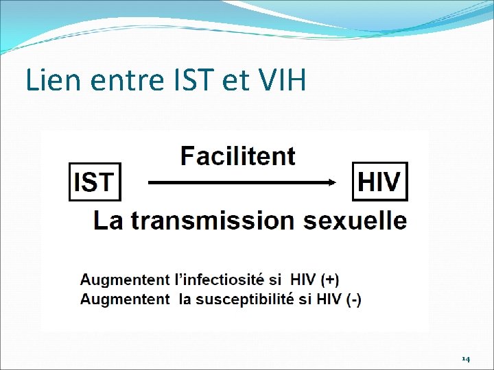 Lien entre IST et VIH 14 