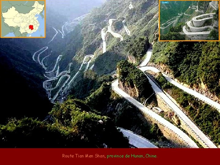 Route Tian Men Shan, province de Hunan, Chine. 