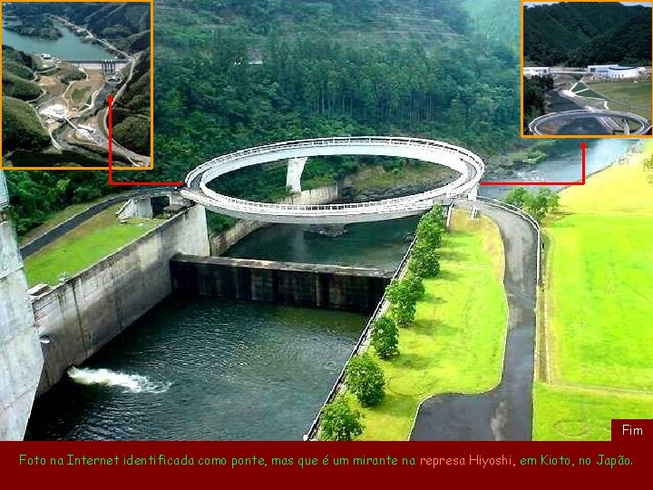 Fim Foto na Internet identificada como ponte, mas que é um mirante na represa