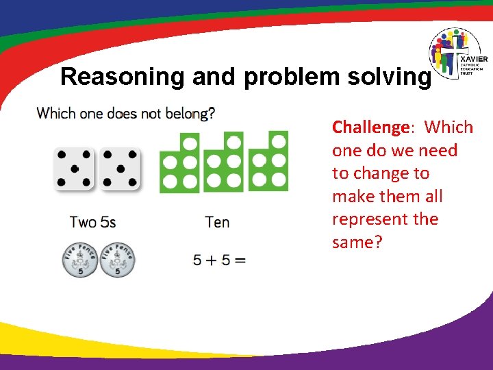 Reasoning and problem solving Challenge: Which one do we need to change to make