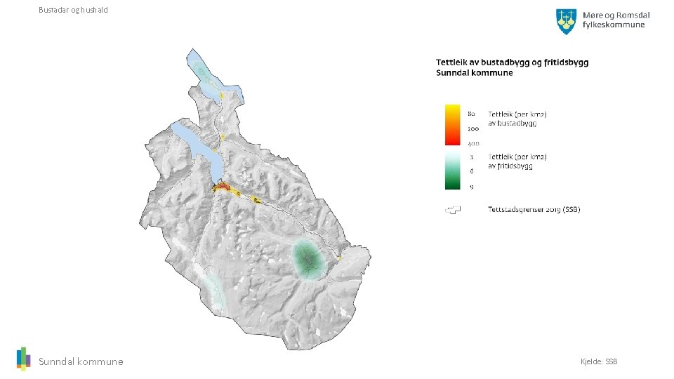 Bustadar og hushald Sunndal kommune Kjelde: SSB 
