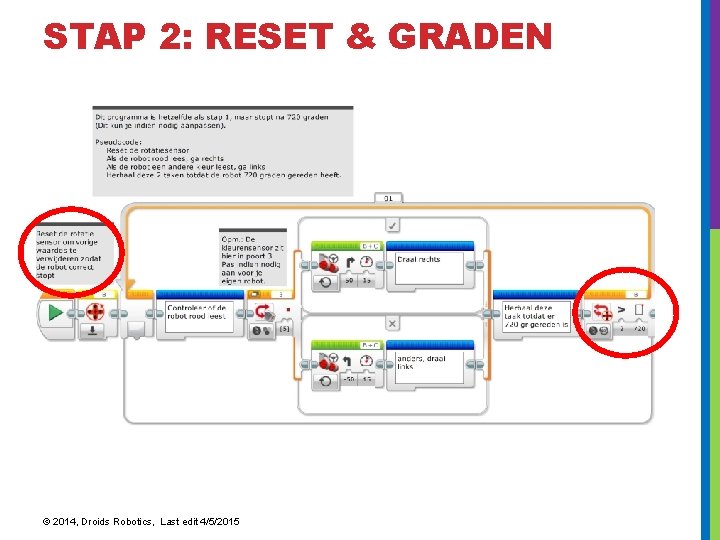 STAP 2: RESET & GRADEN © 2014, Droids Robotics, Last edit 4/5/2015 