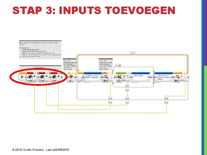 STAP 3: INPUTS TOEVOEGEN © 2014, Droids Robotics, Last edit 4/5/2015 