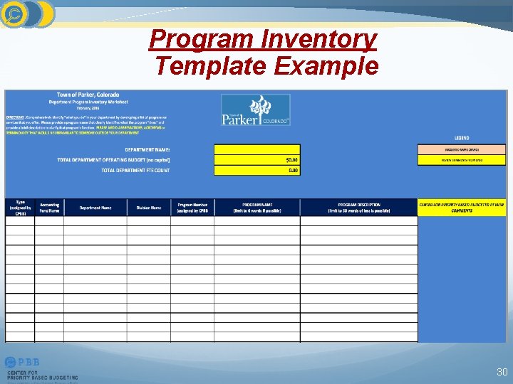 Program Inventory Template Example 30 