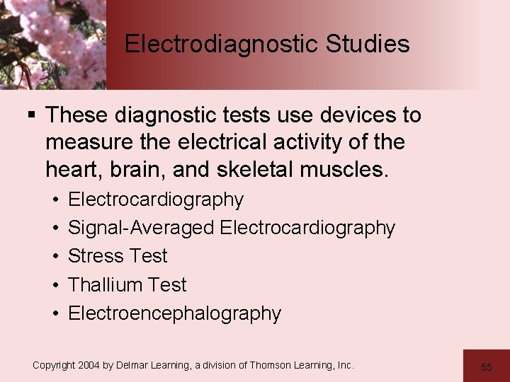 Electrodiagnostic Studies § These diagnostic tests use devices to measure the electrical activity of