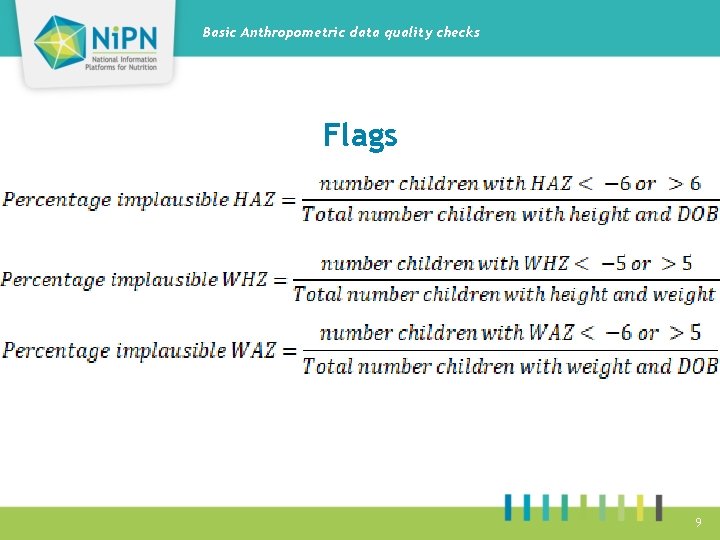 Basic Anthropometric data quality checks Flags 9 