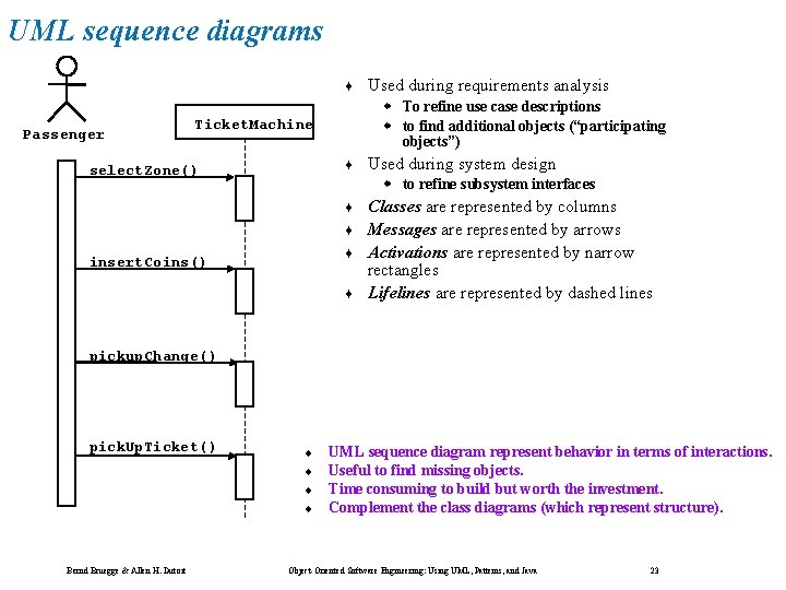UML sequence diagrams ¨ Passenger w To refine use case descriptions w to find UML sequence diagrams ¨ Passenger w To refine use case descriptions w to find