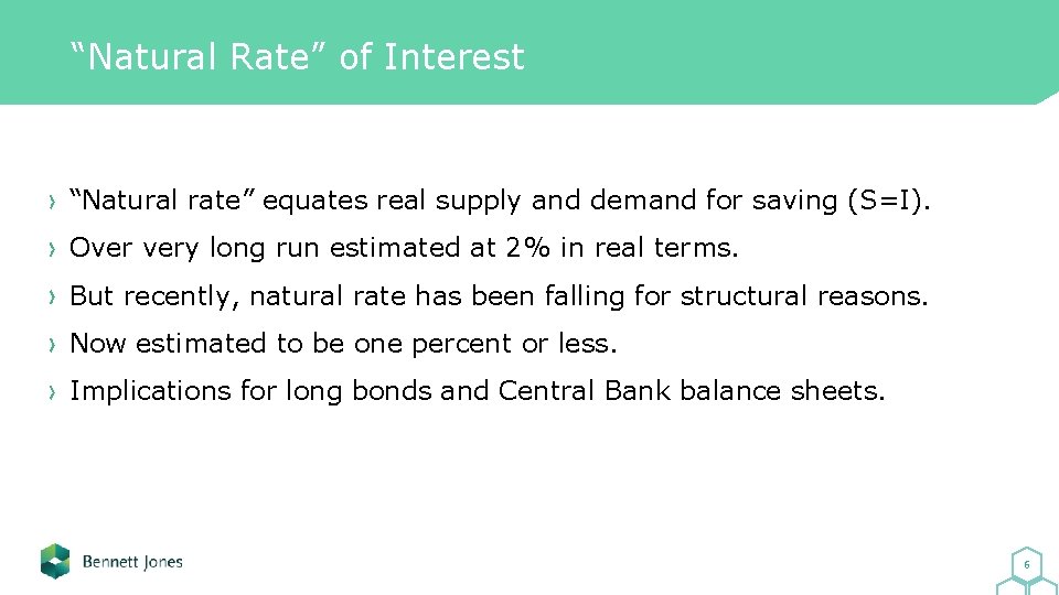 “Natural Rate” of Interest “Natural rate” equates real supply and demand for saving (S=I).