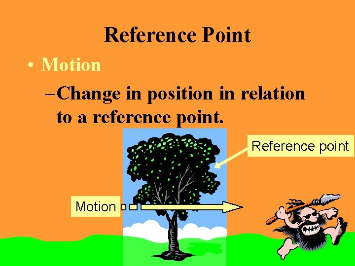 Reference Point • Motion – Change in position in relation to a reference point.