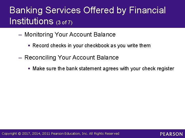 Banking Services Offered by Financial Institutions (3 of 7) – Monitoring Your Account Balance