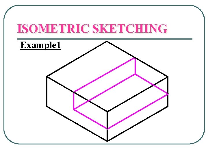 ISOMETRIC SKETCHING Example 1 