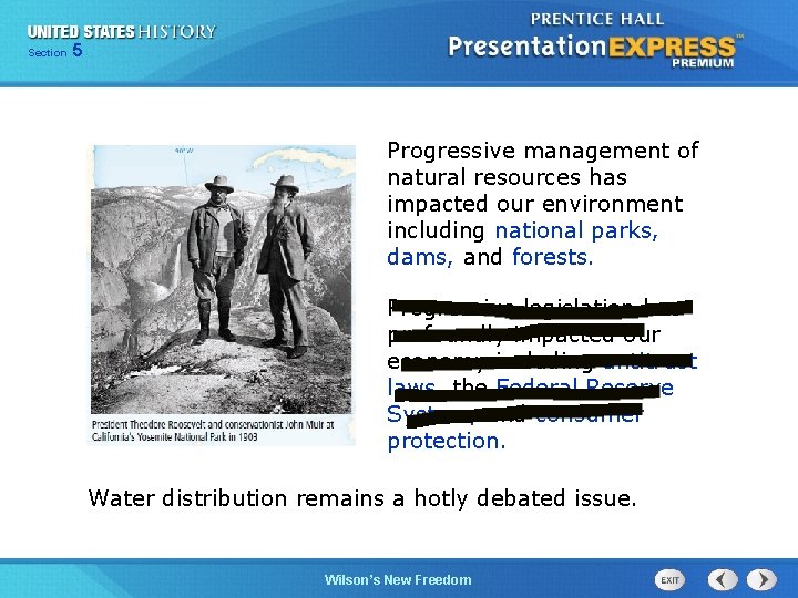 525 Section Chapter Section 1 Progressive management of natural resources has impacted our environment