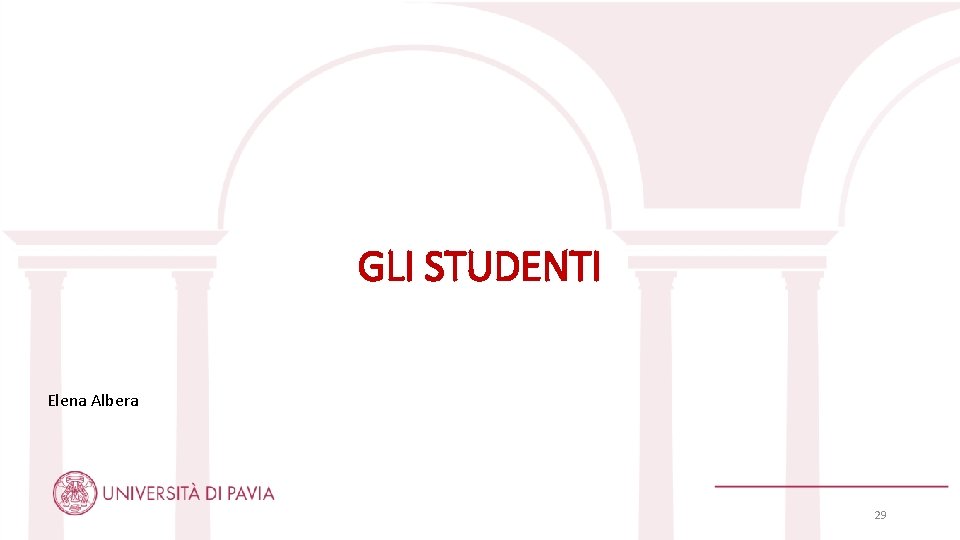 GLI STUDENTI Elena Albera 29 