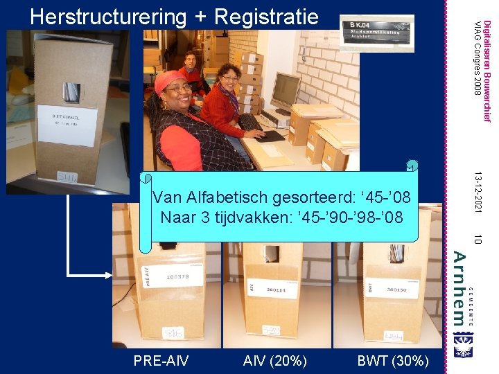 Digitaliseren Bouwarchief VIAG Congres 2008 Herstructurering + Registratie 13 -12 -2021 Van Alfabetisch gesorteerd:
