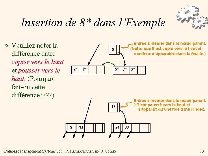 Insertion de 8* dans l’Exemple v Veuillez noter la différence entre copier vers le