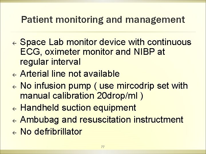 Patient monitoring and management ß ß ß Space Lab monitor device with continuous ECG,