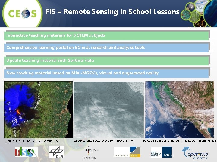 FIS – Remote Sensing in School Lessons Project: Earth Observation in School Lessons Interactive