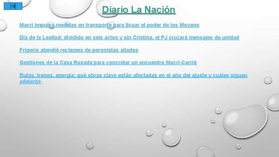 Diario La Nación Macri impulsa medidas en transporte para licuar el poder de los