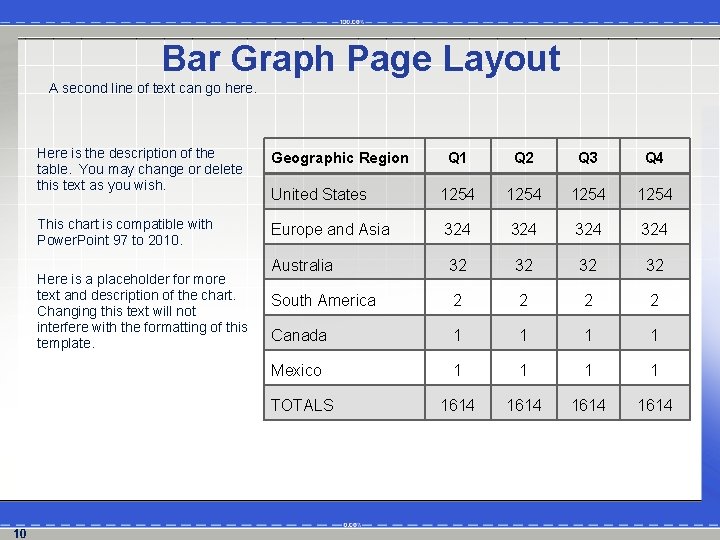 Bar Graph Page Layout A second line of text can go here. Here is