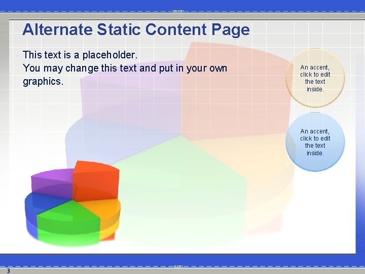 Alternate Static Content Page • This text is a placeholder. You may change this