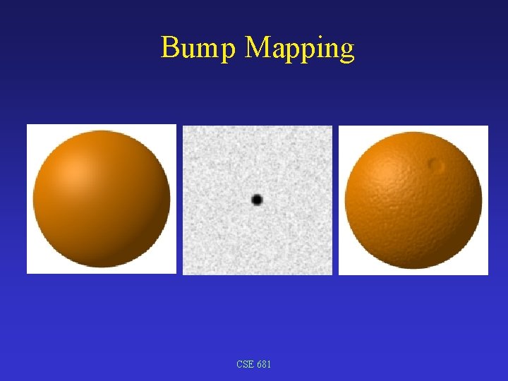 Bump Mapping CSE 681 