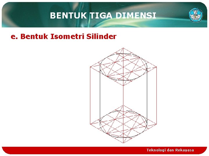 BENTUK TIGA DIMENSI e. Bentuk Isometri Silinder Teknologi dan Rekayasa 