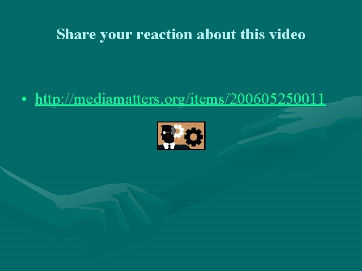 Share your reaction about this video • http: //mediamatters. org/items/200605250011 