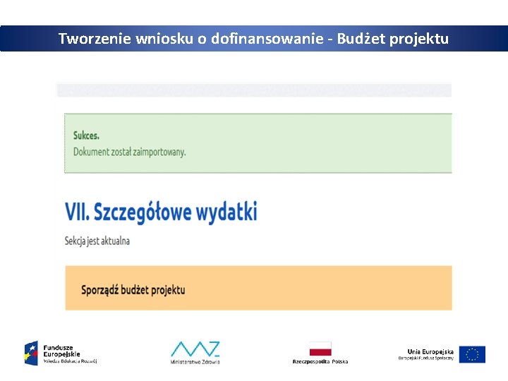 Tworzenie wniosku o dofinansowanie - Budżet projektu 24 