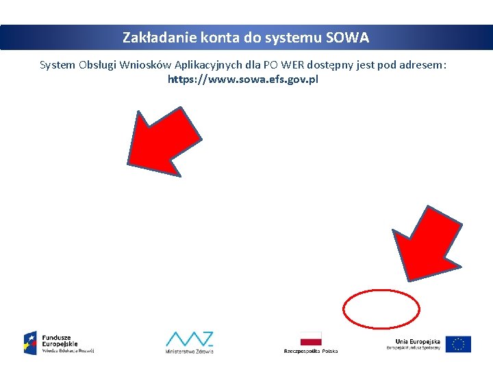 Zakładanie konta do systemu SOWA System Obsługi Wniosków Aplikacyjnych dla PO WER dostępny jest