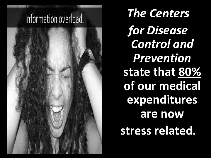 The Centers for Disease Control and Prevention state that 80% of our medical expenditures