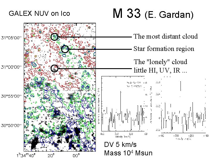 GALEX NUV on Ico M 33 (E. Gardan) The most distant cloud Star formation