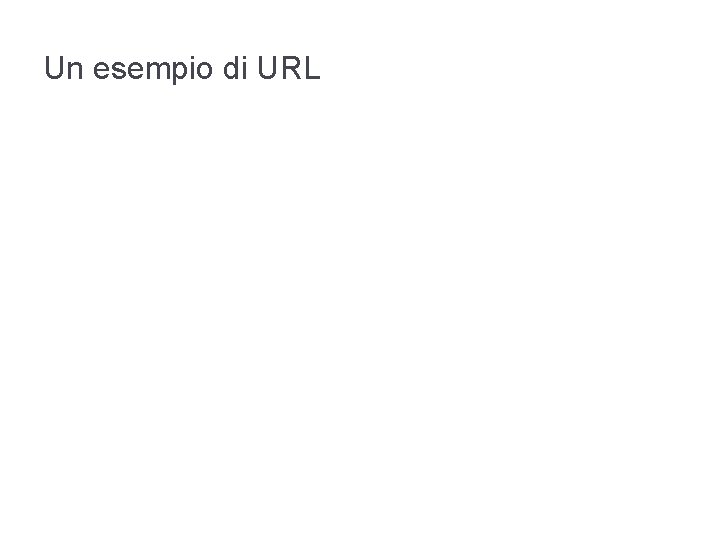 Un esempio di URL 