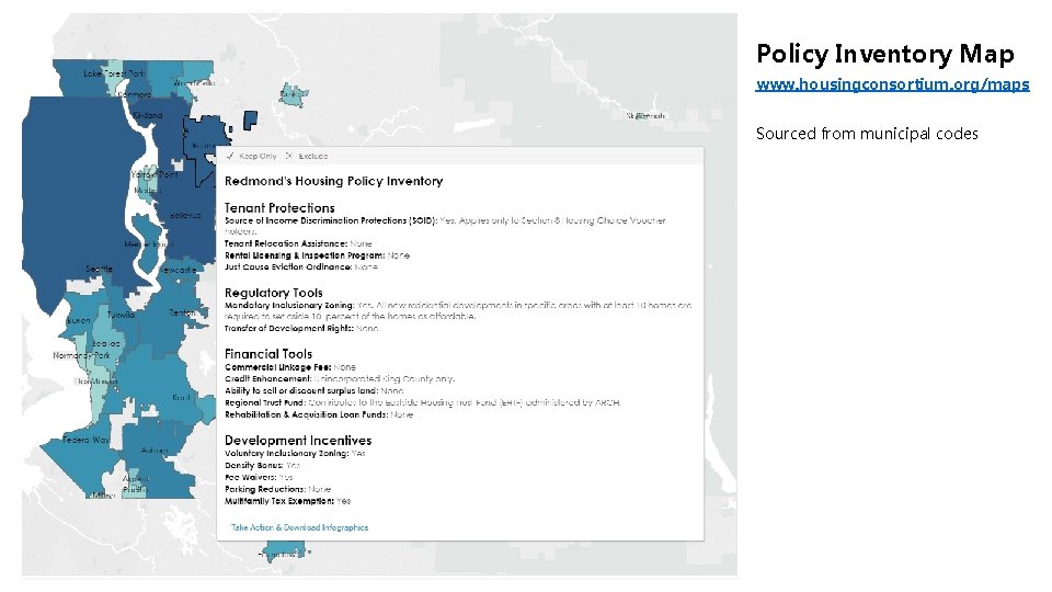 Policy Inventory Map www. housingconsortium. org/maps Sourced from municipal codes 