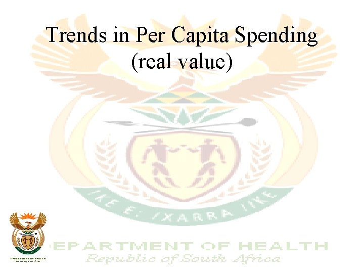 Trends in Per Capita Spending (real value) 