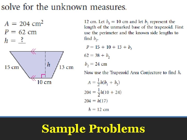 Sample Problems 