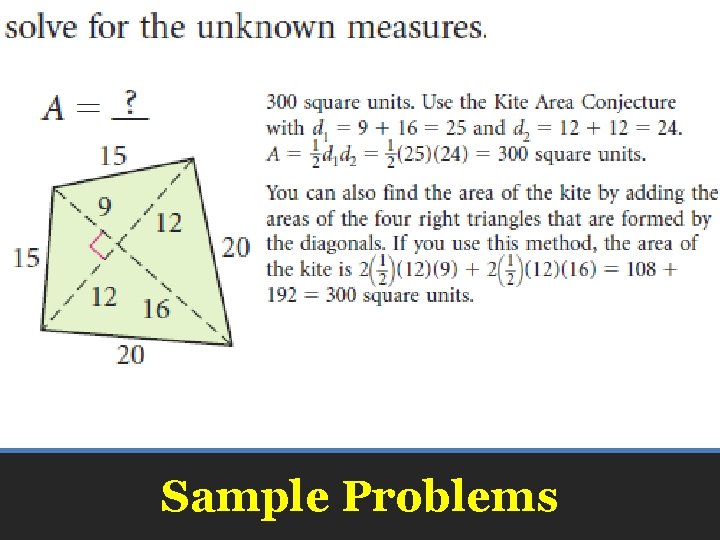 Sample Problems 