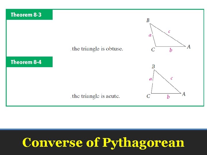 Converse of Pythagorean 