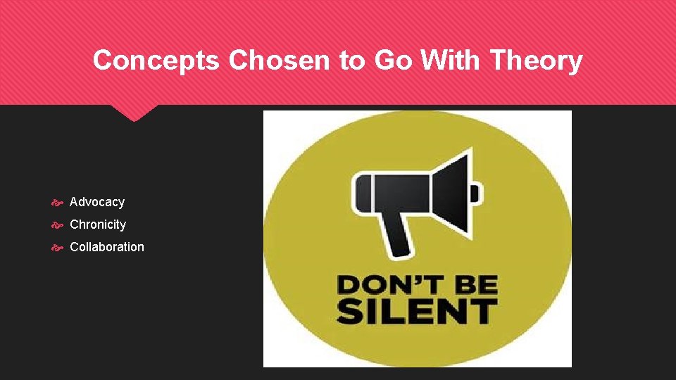 Concepts Chosen to Go With Theory Advocacy Chronicity Collaboration 