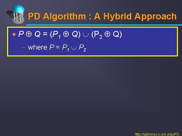 PD Algorithm : A Hybrid Approach · P Q = (P 1 Q) (P