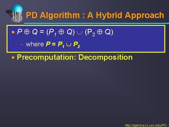 PD Algorithm : A Hybrid Approach · P Q = (P 1 Q) (P