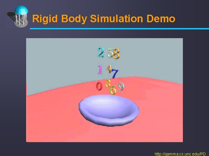 Rigid Body Simulation Demo http: //gamma. cs. unc. edu/PD 