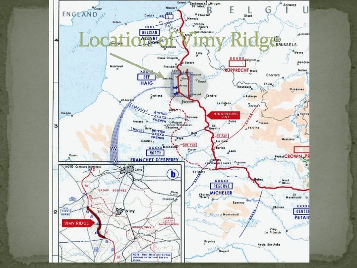 Location of Vimy Ridge 