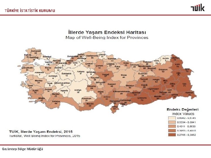 TÜRKİYE İSTATİSTİK KURUMU Gaziantep Bölge Müdürlüğü 