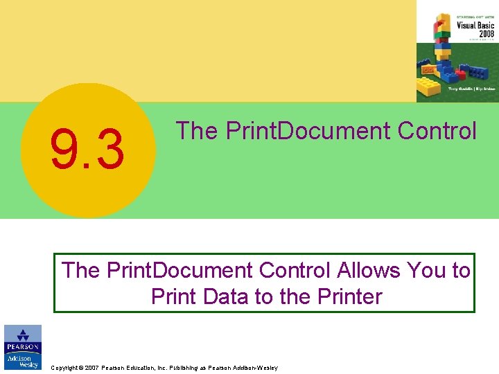 9. 3 The Print. Document Control Allows You to Print Data to the Printer