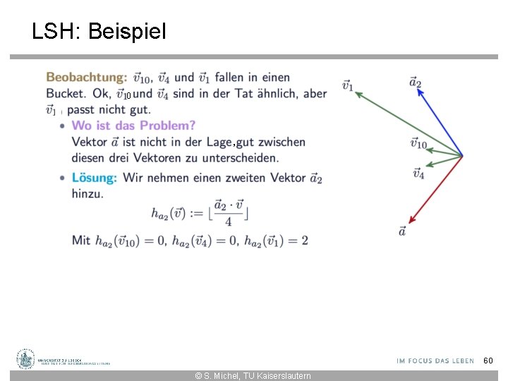 LSH: Beispiel 0 , 60 © S. Michel, TU Kaiserslautern 