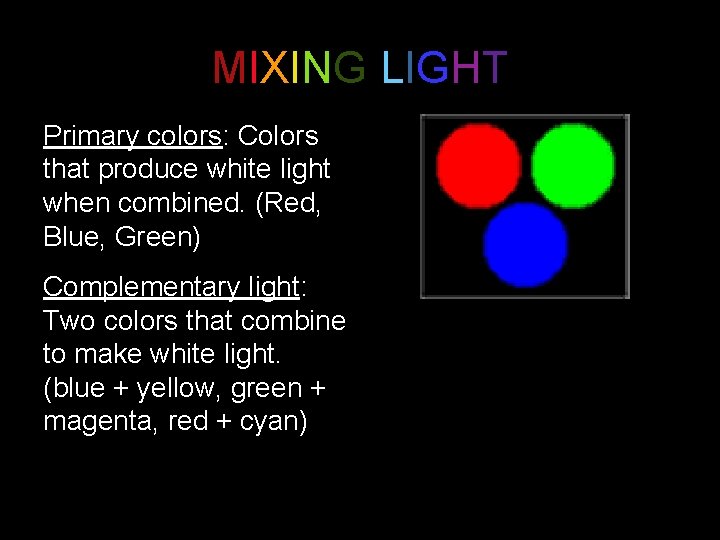 The frequency of visible light that is reflected