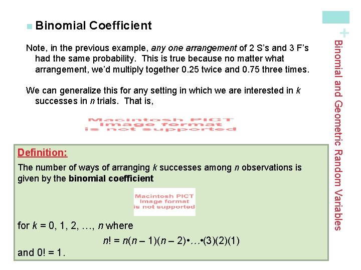 Coefficient We can generalize this for any setting in which we are interested in