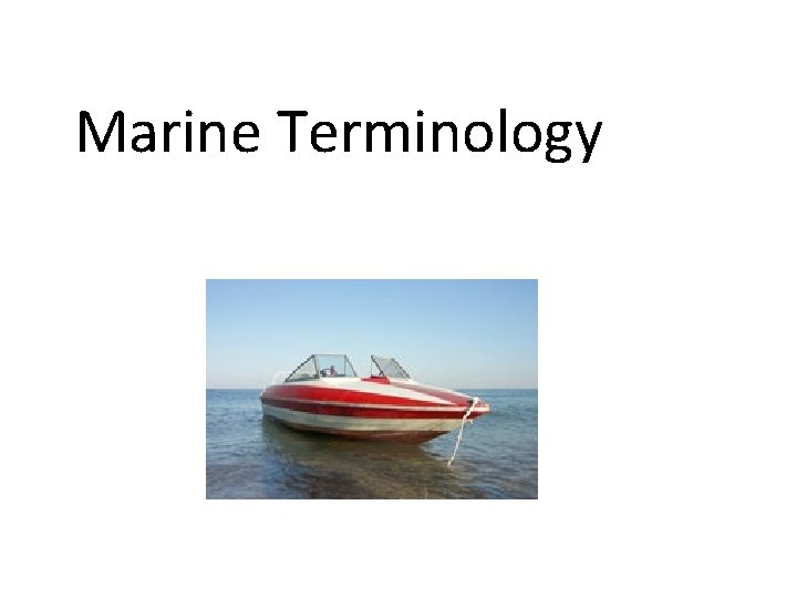 Marine Terminology 